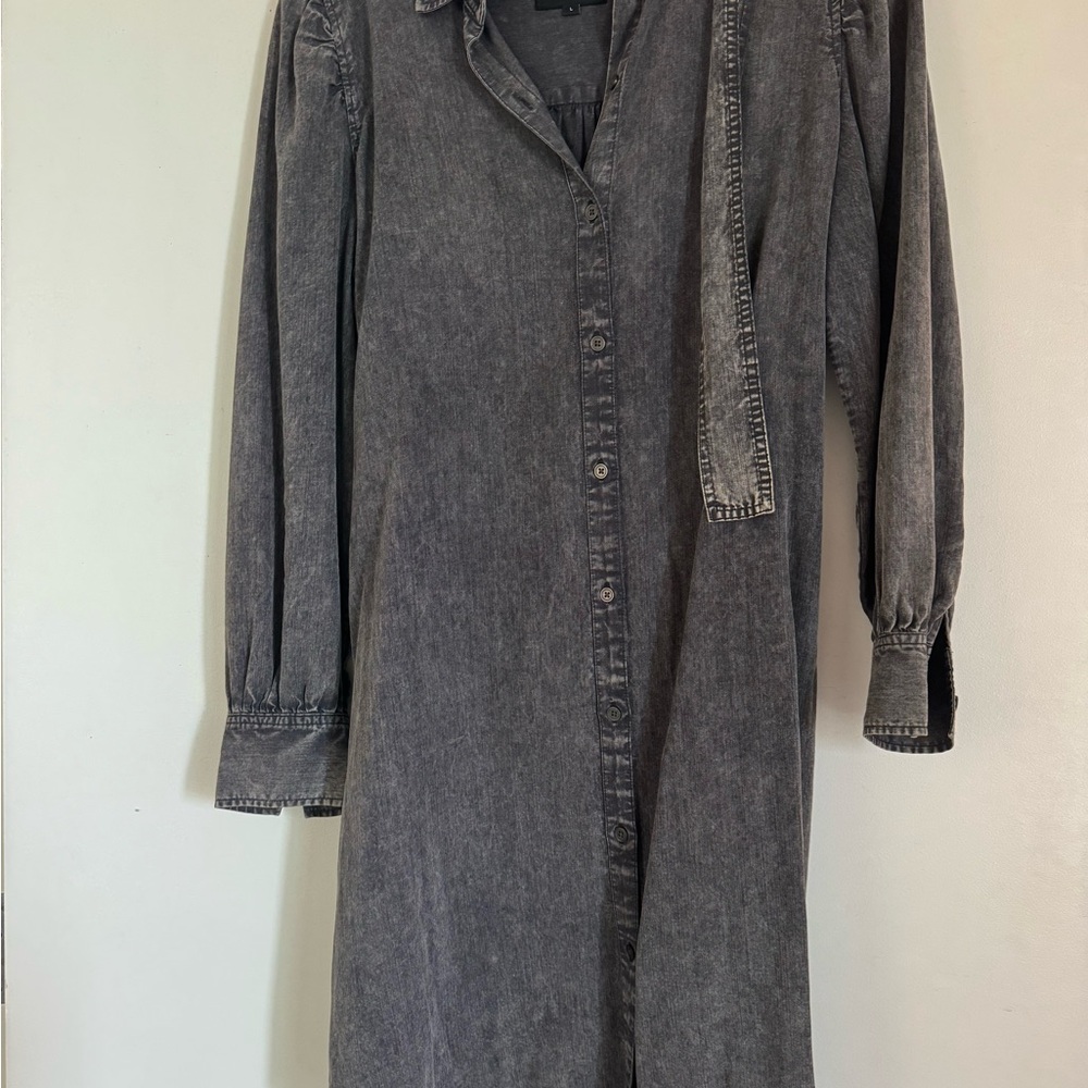 Rails Charcoal Long Sleeve Dress